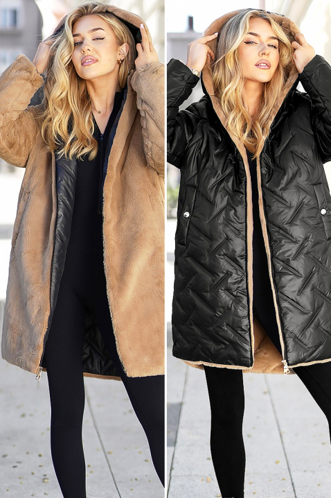 Jakna s dvostrukim rubom VEXORDA, Boja: crna, IVET.HR - MODERNA ODJEĆA