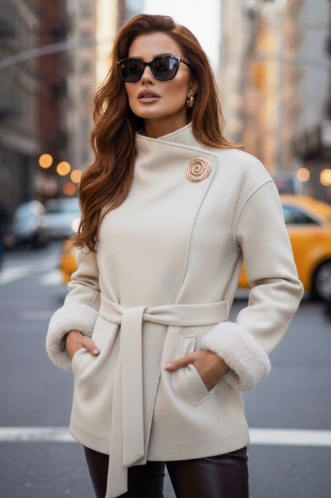 Kaput BLOFLINDA ECRU - Kaputi | Ivet.HR Kaput BLOFLINDA ECRU, Boja: drap, IVET.HR - MODERNA ODJEĆA