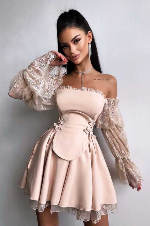 Haljina HLONDINA PUDRA - Kratke haljine | Ivet.HR Haljina HLONDINA PUDRA, Boja: pudera, IVET.HR - MODERNA ODJEĆA