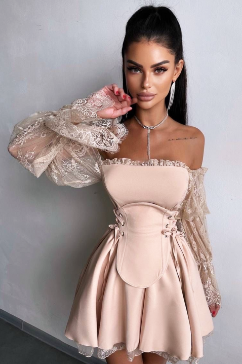 Haljina HLONDINA PUDRA - Kratke haljine | Ivet.HR Haljina HLONDINA PUDRA, Boja: pudera, IVET.HR - MODERNA ODJEĆA