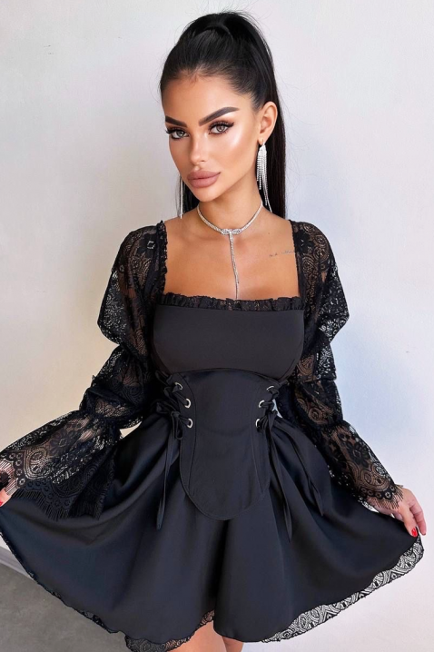 Haljina HLONDINA BLACK - Kratke haljine | Ivet.HR Haljina HLONDINA BLACK, Boja: crna, IVET.HR - MODERNA ODJEĆA