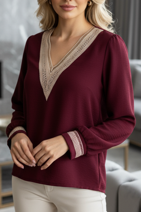 Ženska bluza ARETONA BORDO - Bluze | Ivet.HR Ženska bluza ARETONA BORDO, Boja: bordo, IVET.HR - MODERNA ODJEĆA