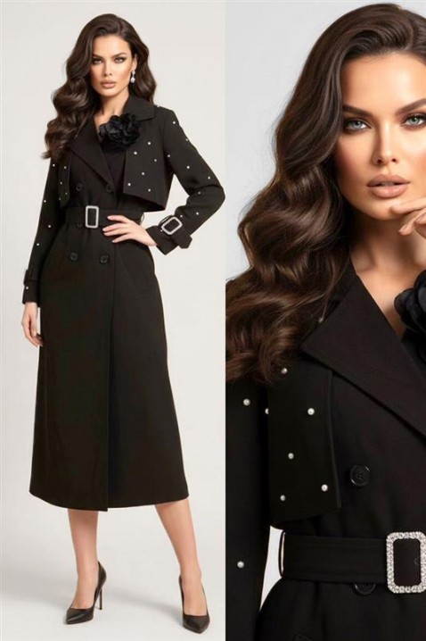 Trench kaput RODILDA BLACK - Poseban odabir | Ivet.HR Trench kaput RODILDA BLACK, Boja: crna, IVET.HR - MODERNA ODJEĆA