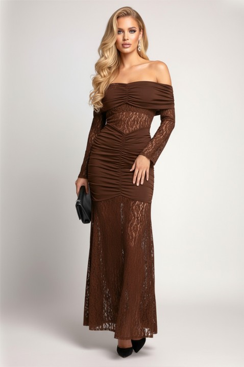 Haljina UNDRENZA BROWN - Duge haljine | Ivet.HR Haljina UNDRENZA BROWN, Boja: smeđa, IVET.HR - MODERNA ODJEĆA