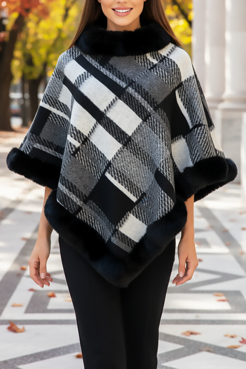 Pončo PLOVELZA BLACK - Pončo | Ivet.HR Pončo PLOVELZA BLACK, Boja: crna, IVET.HR - MODERNA ODJEĆA