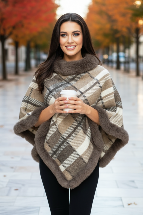 Pončo PLOVELZA BROWN - Pončo | Ivet.HR Pončo PLOVELZA BROWN, Boja: smeđa, IVET.HR - MODERNA ODJEĆA