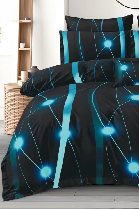 Komplet posteljina SIOFERY 200x220 cm pamuk - 4 dijela, Boja: crna, IVET.HR - MODERNA ODJEĆA