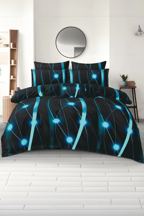 Komplet posteljina SIOFERY 200x220 cm pamuk - 4 dijela, Boja: crna, IVET.HR - MODERNA ODJEĆA