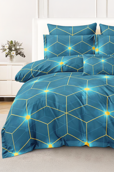 Komplet posteljina BRIONEFY 200x220 cm pamuk - dijela, Boja: plava, IVET.HR - MODERNA ODJEĆA