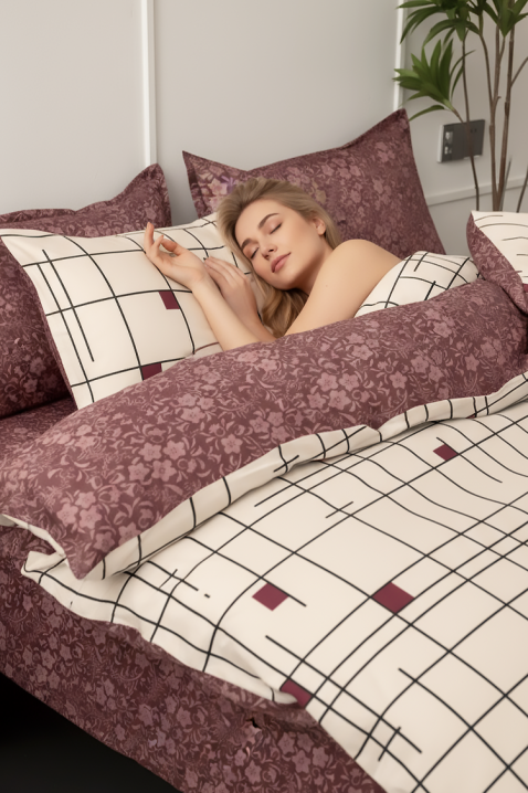 Komplet posteljina GORMENY 200x220 cm pamuk - dijela, Boja: višebojna, IVET.HR - MODERNA ODJEĆA