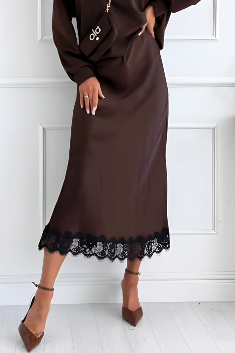 Suknja MIRDOLZA BROWN, Boja: smeđa, IVET.HR - MODERNA ODJEĆA