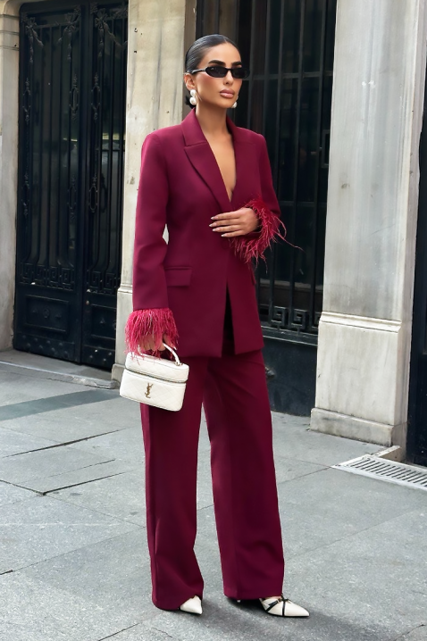 Komplet BROVELDA, Boja: bordo, IVET.HR - MODERNA ODJEĆA