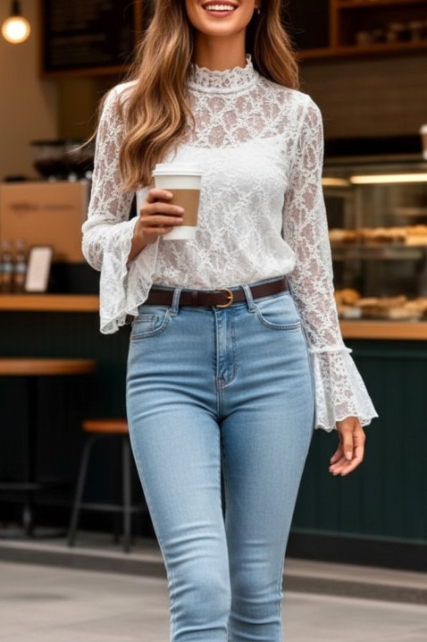 Ženska bluza PERSOTA WHITE, Boja: bijela, IVET.HR - MODERNA ODJEĆA