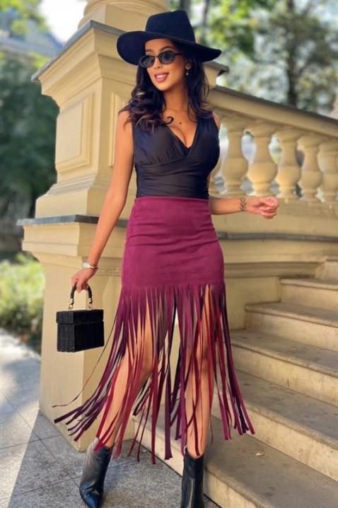 Suknja DERMINDA BORDO, Boja: bordo, IVET.HR - MODERNA ODJEĆA