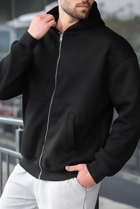 Muška dukserica VERGERO BLACK, Boja: crna, IVET.HR - MODERNA ODJEĆA