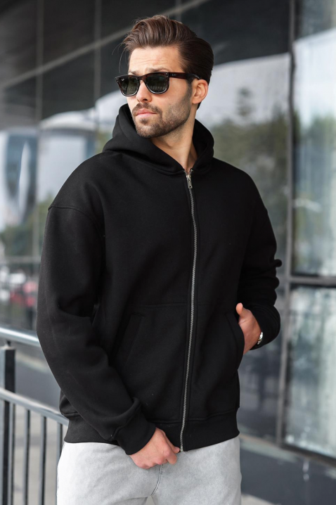 Muška dukserica VERGERO BLACK, Boja: crna, IVET.HR - MODERNA ODJEĆA