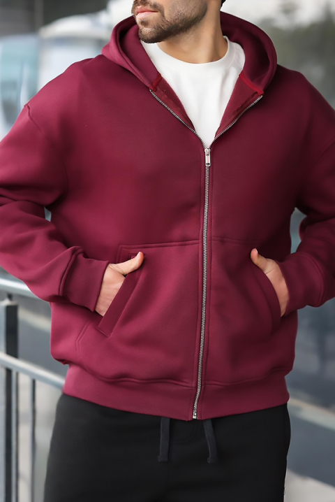 Muška dukserica VERGERO BORDO, Boja: bordo, IVET.HR - MODERNA ODJEĆA