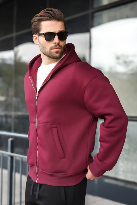 Muška dukserica VERGERO BORDO, Boja: bordo, IVET.HR - MODERNA ODJEĆA