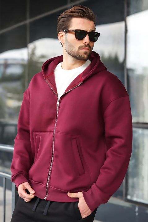 Muška dukserica VERGERO BORDO, Boja: bordo, IVET.HR - MODERNA ODJEĆA