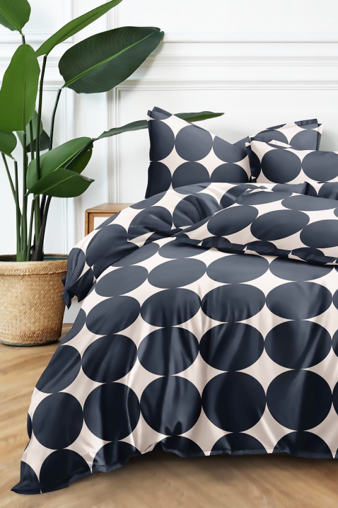 Komplet posteljina ZERMOHY 200x220 cm pamuk - dijela, Boja: crna, IVET.HR - MODERNA ODJEĆA