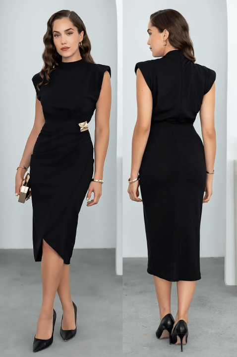 Haljina ATELINDA BLACK, Boja: crna, IVET.HR - MODERNA ODJEĆA