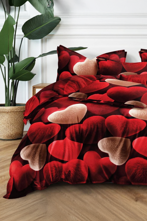 Komplet posteljina SERFONY 160x200 cm pamuk - 4 dijela, Boja: crvena, IVET.HR - MODERNA ODJEĆA