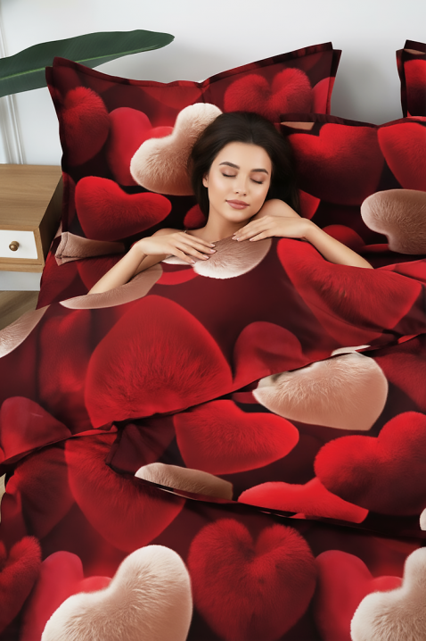 Komplet posteljina SERFONY 160x200 cm pamuk - 4 dijela, Boja: crvena, IVET.HR - MODERNA ODJEĆA