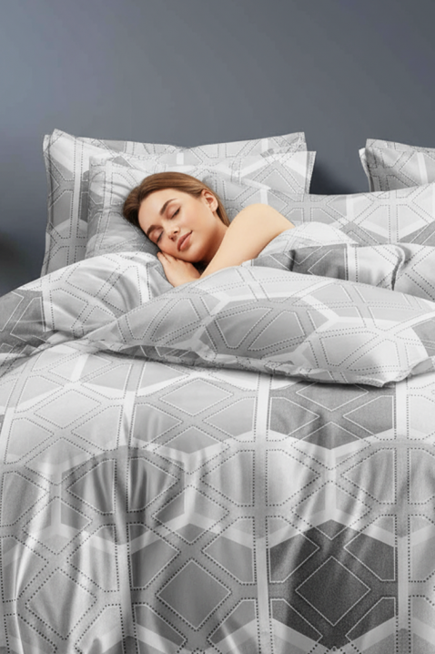 Komplet posteljina GERDONY 160x200 cm pamuk - 4 dijela, Boja: siva, IVET.HR - MODERNA ODJEĆA