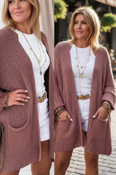 Kardigan GLORDENZA PUDRA, Boja: pudera, IVET.HR - MODERNA ODJEĆA