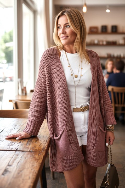 Kardigan GLORDENZA PUDRA, Boja: pudera, IVET.HR - MODERNA ODJEĆA