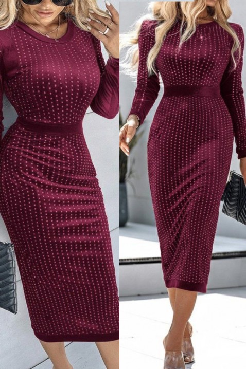 Haljina GLAMENZA BORDO, Boja: bordo, IVET.HR - MODERNA ODJEĆA