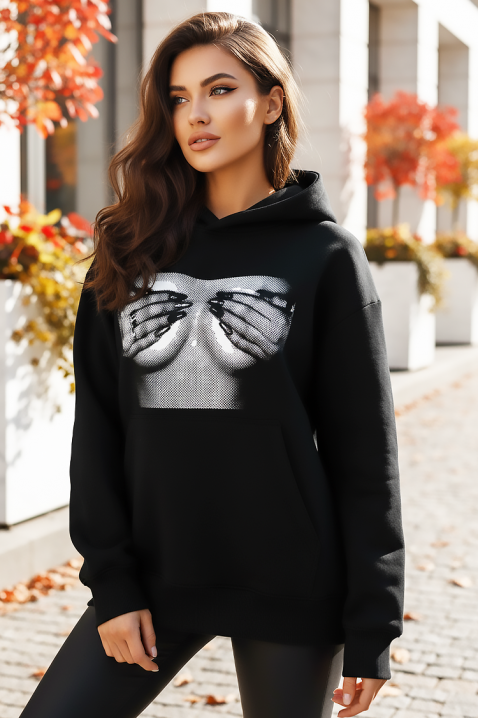 Dukserica ZOLERTA, Boja: crna, IVET.HR - MODERNA ODJEĆA