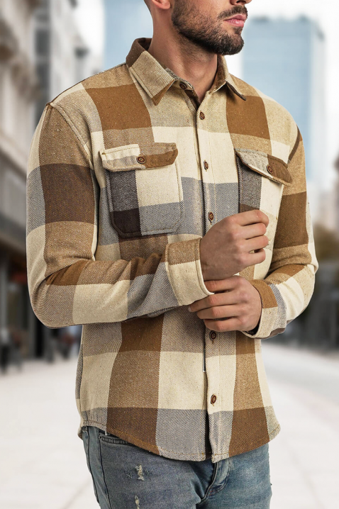 Muška košulja MOLTONO, Boja: bež, IVET.HR - MODERNA ODJEĆA