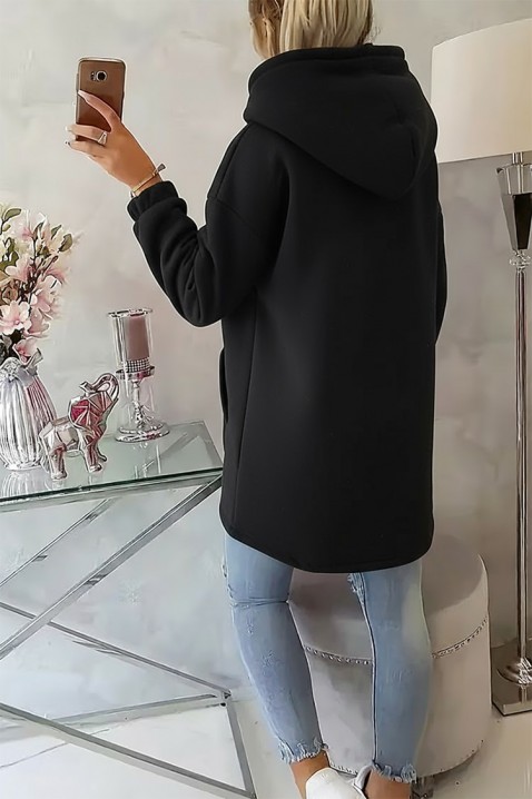 Dukserica SIOMEJA BLACK, Boja: crna, IVET.HR - MODERNA ODJEĆA