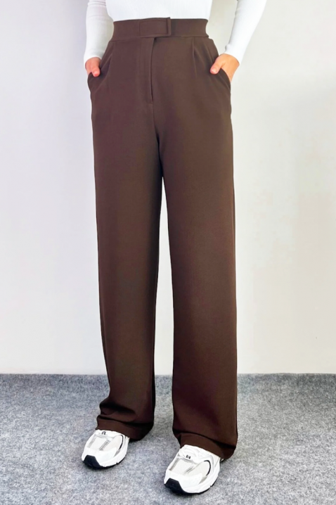 Hlače MALVONA BROWN, Boja: smeđa, IVET.HR - MODERNA ODJEĆA