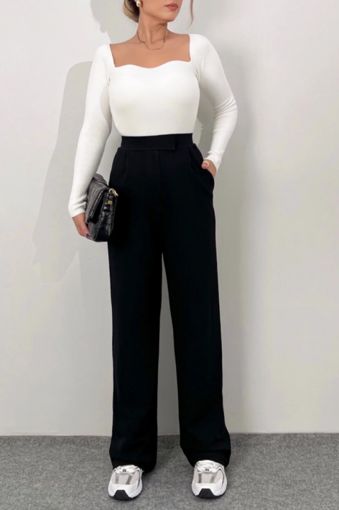 Hlače MALVONA BLACK, Boja: crna, IVET.HR - MODERNA ODJEĆA