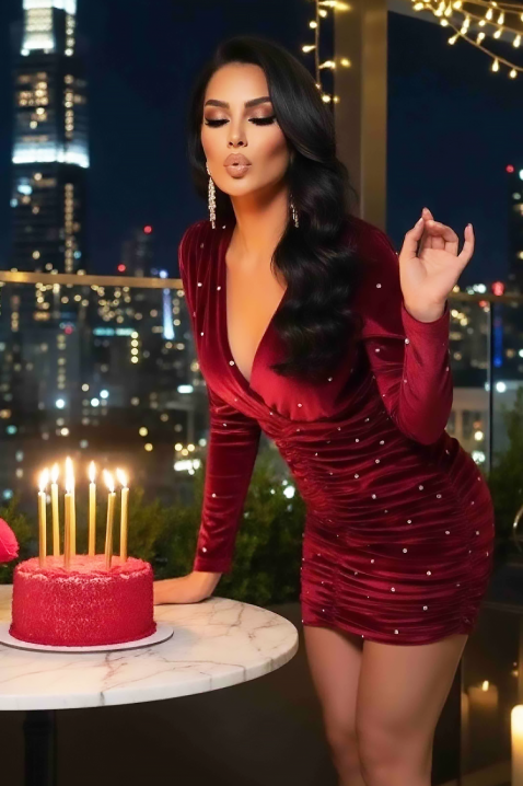 Haljina TREVOLDA BRODO, Boja: bordo, IVET.HR - MODERNA ODJEĆA