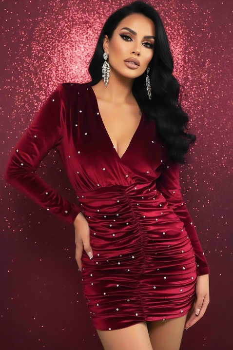 Haljina TREVOLDA BRODO, Boja: bordo, IVET.HR - MODERNA ODJEĆA