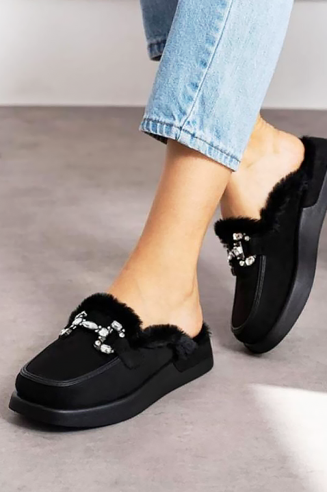 Ženske papuče KARMINSA BLACK, Boja: crna, IVET.HR - MODERNA ODJEĆA