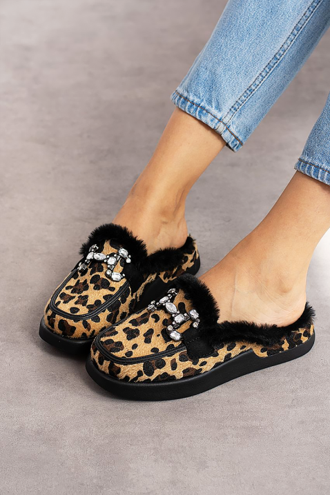 Ženske papuče BENTADA, Boja: leopard, IVET.HR - MODERNA ODJEĆA
