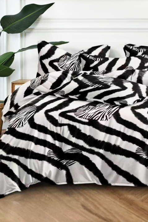 Komplet posteljina ELMIOFY 180x200 cm pamuk - 3 dijela, Boja: crna i bijela, IVET.HR - MODERNA ODJEĆA