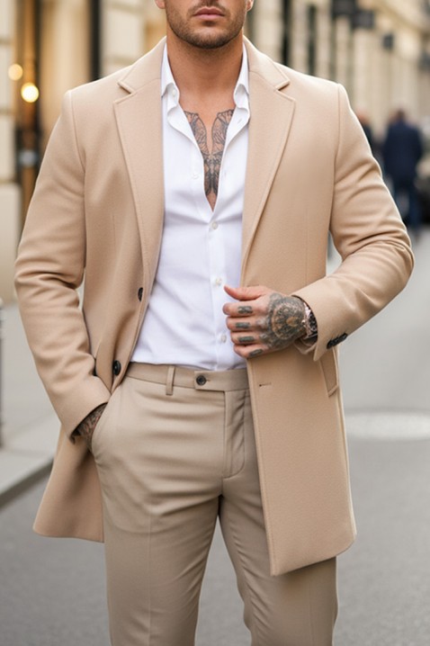 Muški kaput DERKEDO BEIGE, Boja: bež, IVET.HR - MODERNA ODJEĆA