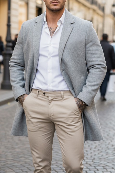 Muški kaput DERKEDO GREY, Boja: siva, IVET.HR - MODERNA ODJEĆA