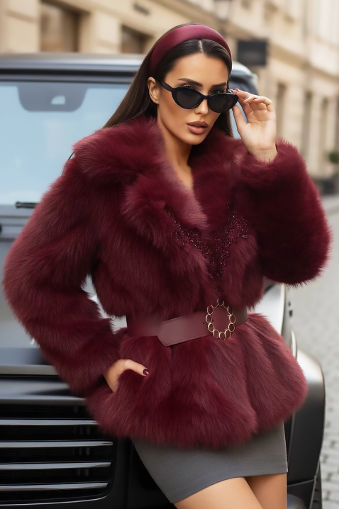 Kaput MEMELONDA BORDO, Boja: bordo, IVET.HR - MODERNA ODJEĆA