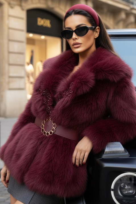 Kaput MEMELONDA BORDO, Boja: bordo, IVET.HR - MODERNA ODJEĆA