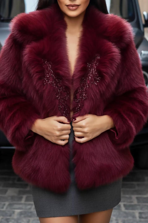 Kaput MEMELONDA BORDO, Boja: bordo, IVET.HR - MODERNA ODJEĆA