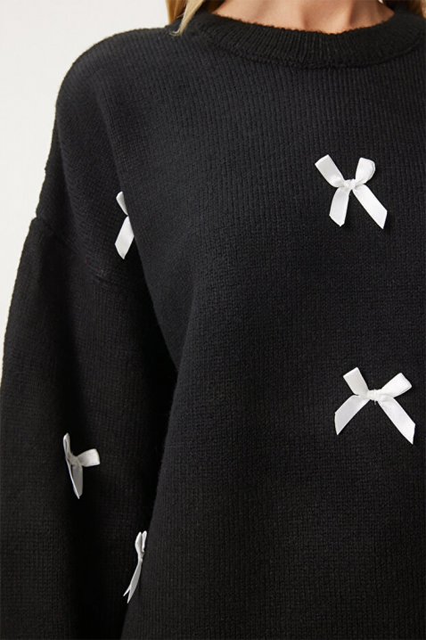 Džemper ATRELVA BLACK, Boja: crna, IVET.HR - MODERNA ODJEĆA