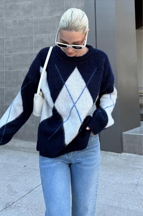 Džemper KRIOFEGA NAVY, Boja: tamnoplava, IVET.HR - MODERNA ODJEĆA