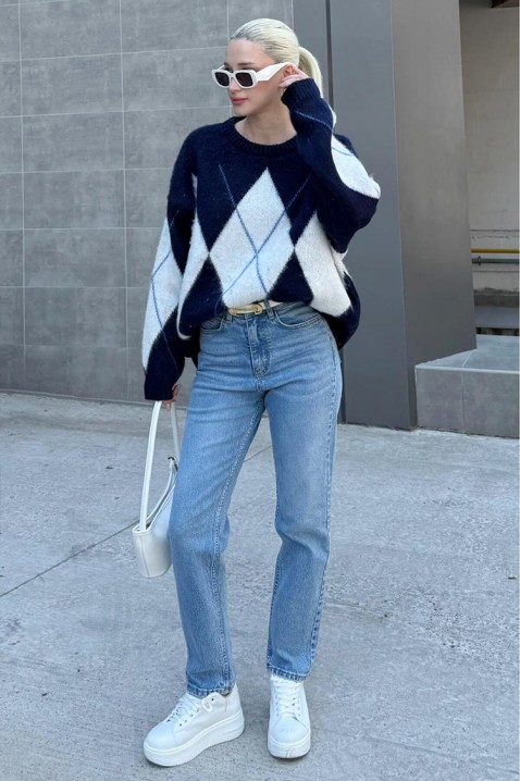 Džemper KRIOFEGA NAVY, Boja: tamnoplava, IVET.HR - MODERNA ODJEĆA