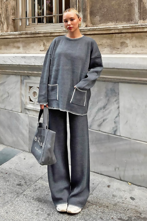 Komplet DAILENZA GREY, Boja: siva, IVET.HR - MODERNA ODJEĆA